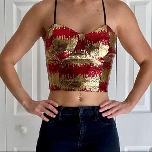Sequin Crop Top